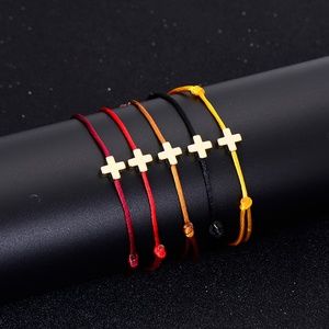 Good Luck Jewelry , string jewelry, cross, satin,